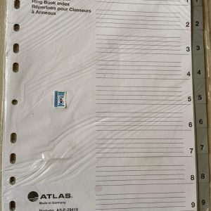File Divider A4 Plastic Divider with Numbers 1-10