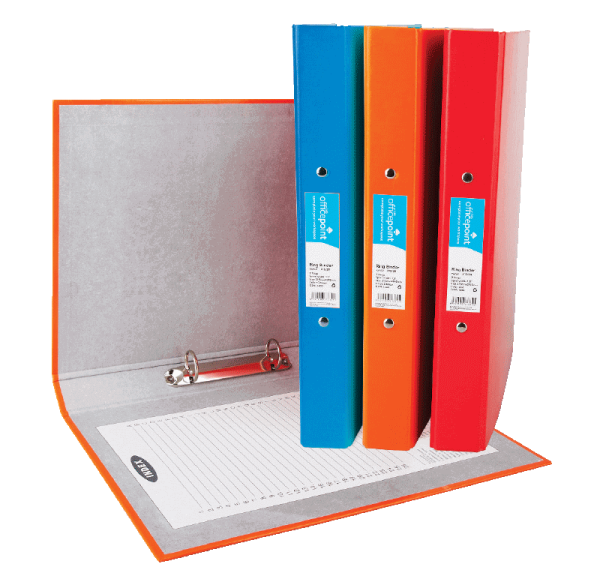 Officepoint O Ring Binder Spine Width 1.5 Orange- Class Work and  Project File
