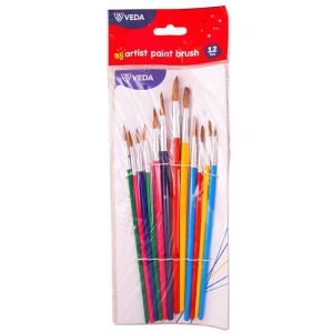 Veda Artist Brush Fine Tipped 12 Pcs