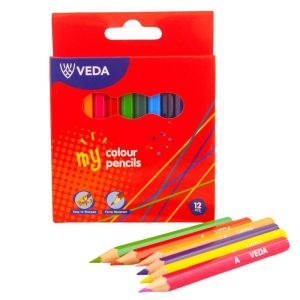 Veda Color Pencils Half Size 12 Pcs