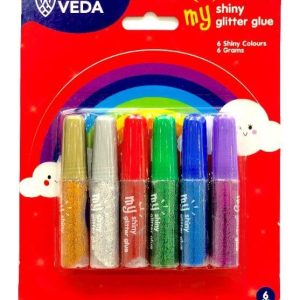 Veda Shiny Glitter Glue 6G 6 Pieces