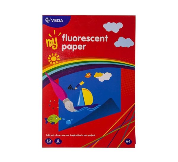Veda Pad Fluorescent Luminous Paper A4 50Sheets