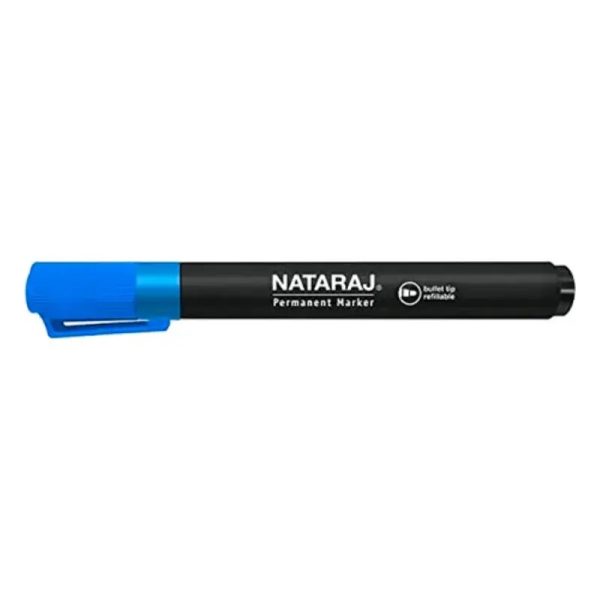 Nataraj Permanent Marker Chisel Tip Blue