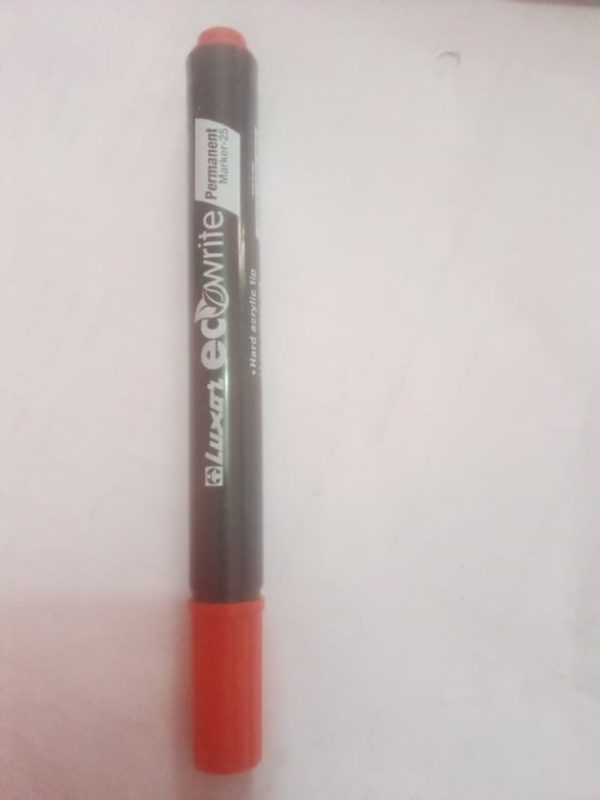 Luxor Red Permanent Marker, Chisel Tip