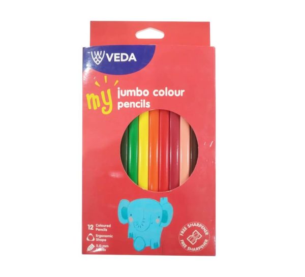 Veda Jumbo Colour Pencil Pack of 12