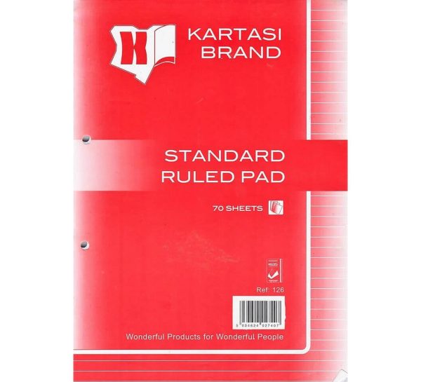 Standard Ruled Leaf Pad A4 Kartasi Ref 126