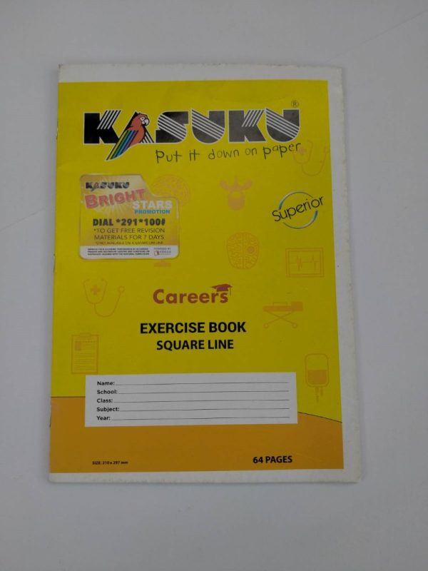 Exercise Book A4 Square Ruled 64Pgs Kasuku