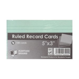 Ruled Index Record Cards