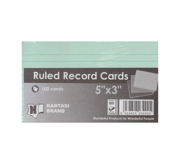 Ruled Index Record Cards