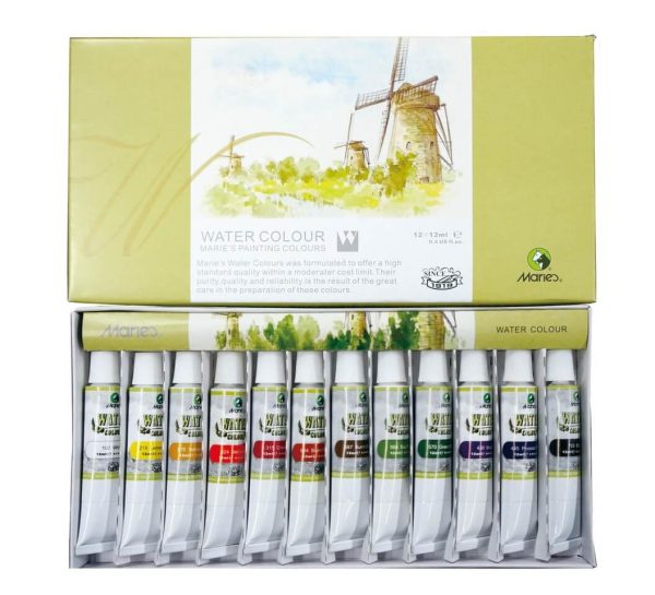 Maries Water Colour Tubes 12pcs