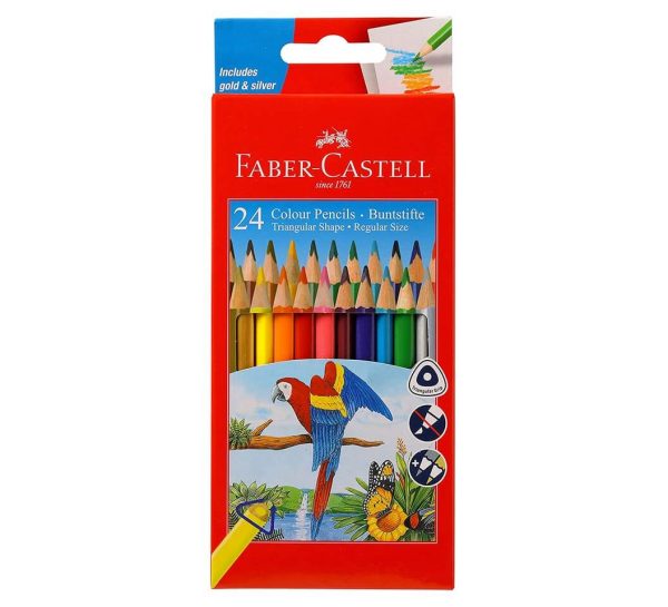 Faber Castell Colour Pencils Triangular 24 pieces