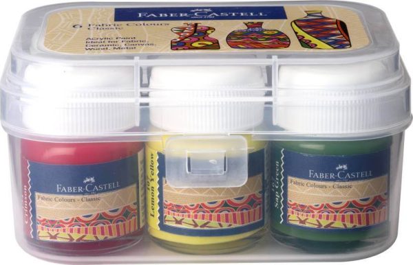 Faber Castell Fabric Paint 6 Colours - Image 2