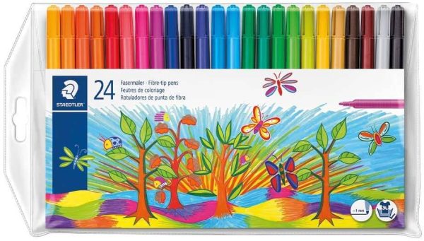 Staedtler Fibre Tip Pens 24 Assorted Colours