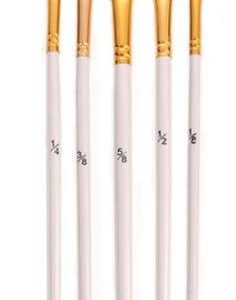Tacklon  Fan Brushes white pen rod ,brown nylon wool set of 5