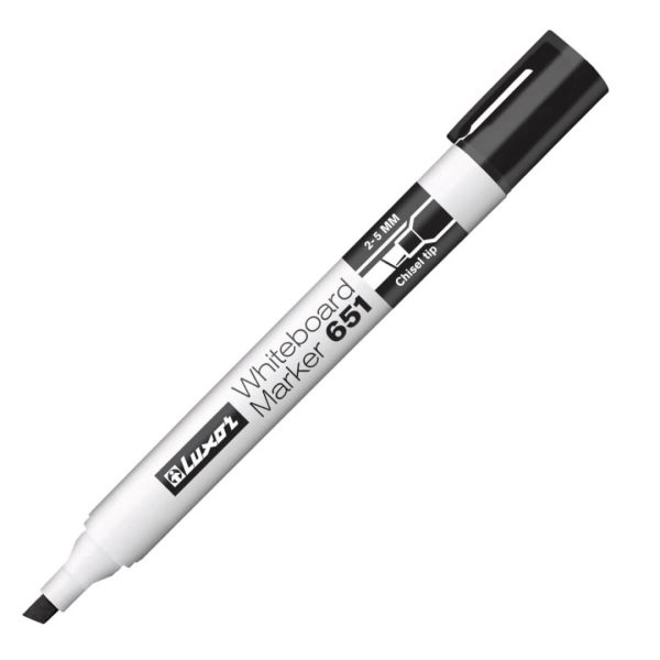 Luxor Black Non Refillable Whiteboard Marker Chisel Tip Per Piece