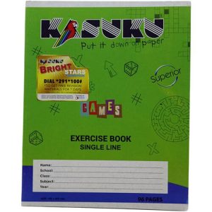 Exercise Book A5 Half Inch Single Ruled 96Pgs Kasuku