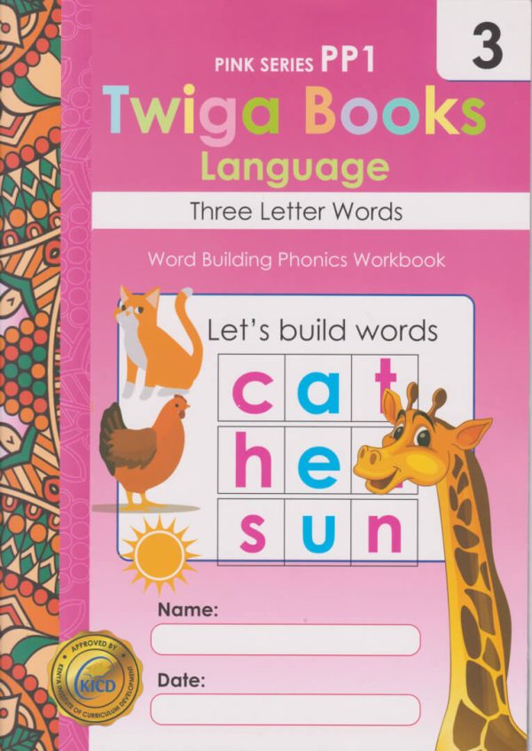 Twiga Books Language Three Letter Words Book 3 Pre Primary 1