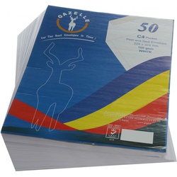 Envelopes White C4 Size Peal And Seal 50s