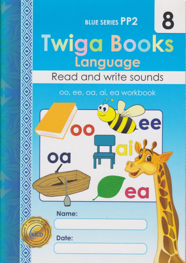 Twiga Books Language Read and Write Sounds Workbook 8 Blue Series