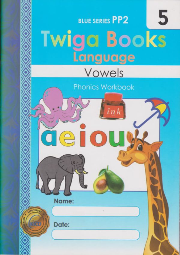 Twiga Books Language Vowels WorkBook 5 Blue Series