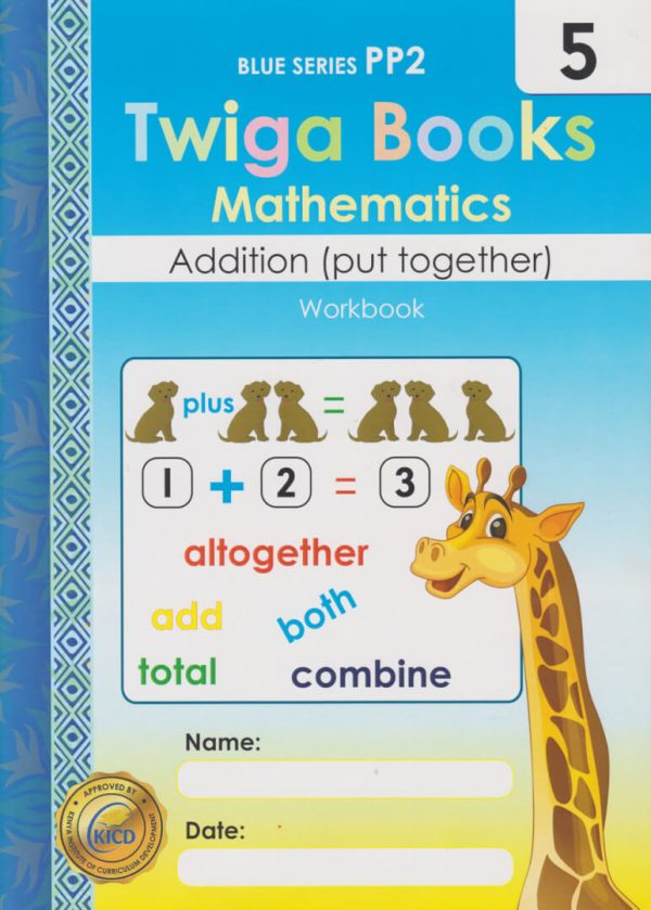 Twiga Books Maths Addition Workbook 5 Blue Series
