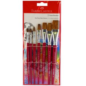 Faber Castell Brush Pony Hair Flat set 7pieces