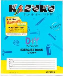 Exercise Book A5 Graph 96 pages Kasuku