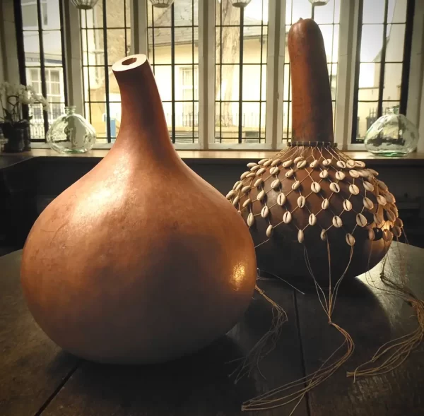 Traditional Gourd with shell decoration