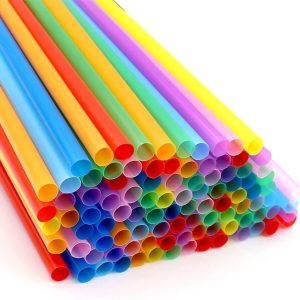 Colored Plastic Straws 50pcs