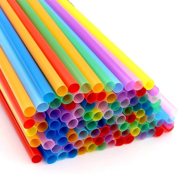Colored Plastic Straws 50pcs