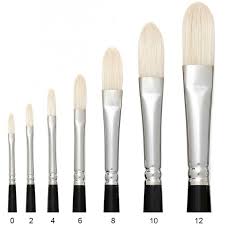 White Hog Round Tip Brushes per piece