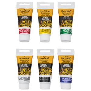 Assorted Colours Block Printing Ink Oil Based 37ml