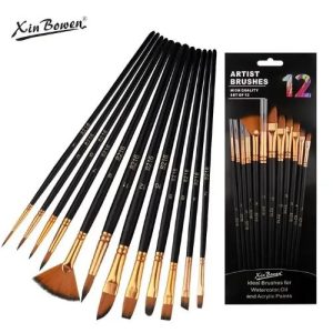 Artist Paint Brush Set of 12pcs No 1to12