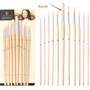 Round Paint Brush Set of 12pcs No 1to12