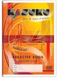 Exercise Book A4 Square Ruled 200pgs Kasuku Per Carton 5.5 Dozen
