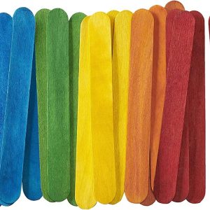 Popsicles coloured Wooden Sticks Kids DIY 50pcs
